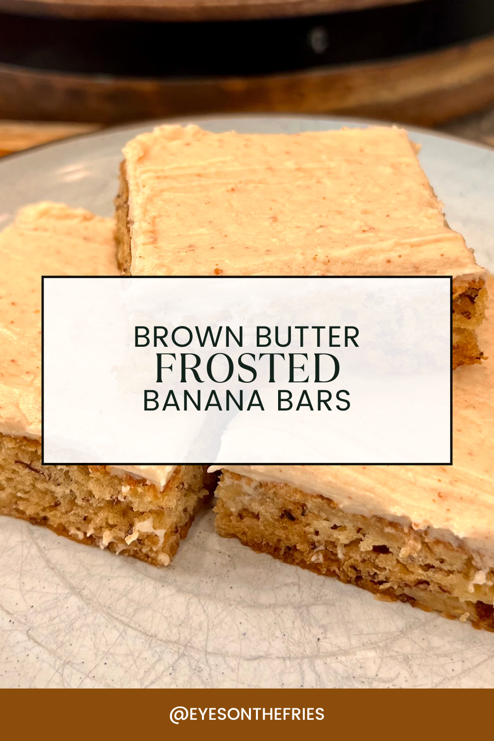 Brown Butter Frosted Banana Bars